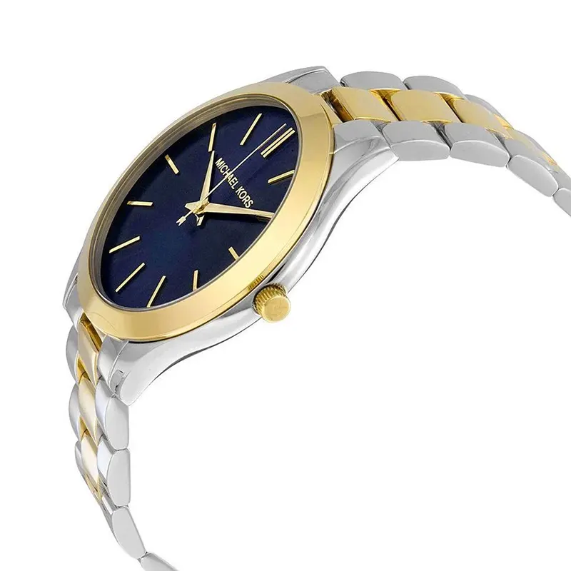 Michael Kors Slim Runway Blue Dial Two-tone Ladies Watch- MK3479